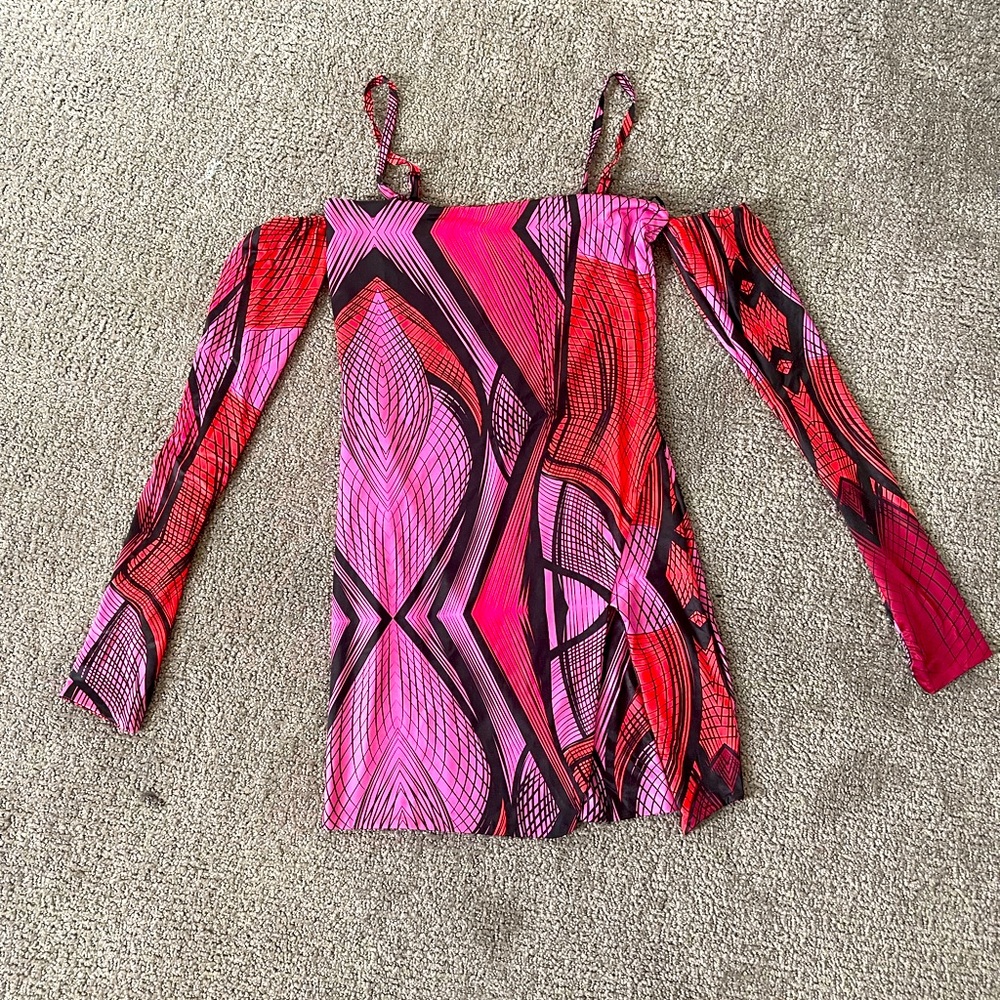 Abstract stewpot mini dress